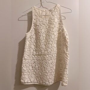 Club Monaco, white lace tank, XS